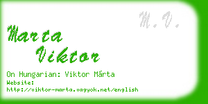 marta viktor business card